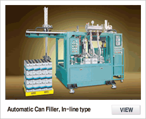 Automatic can filler, In-line type 