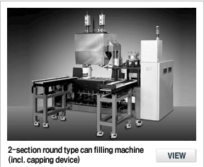 2-section round type can filling machine (incl. capping device) 
